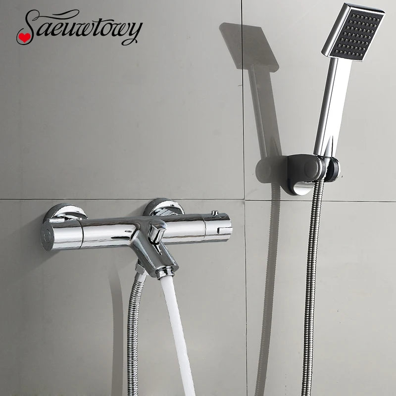 Set de Ducha Monocomando Cuadrada con Ducha de Mano