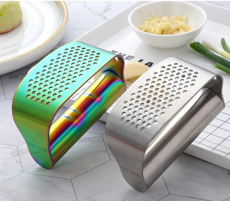 Gadgets de Cocina Multifuncionales Prensa de Ajo de Acero Inoxidable Manual Exprimidor de Jengibre y Ajo Triturador Herramientas para Verduras Abridor de Botellas