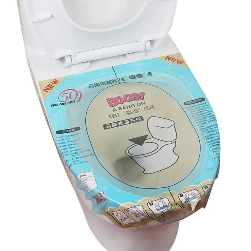 Elevadores de Asiento de Inodoro, Desatascador, Inodoro Obstruido, Película, Pegatina Desechable para Inodoro, Desatascador, Limpieza Fácil de Película Obstruida, Seguro y Limpio