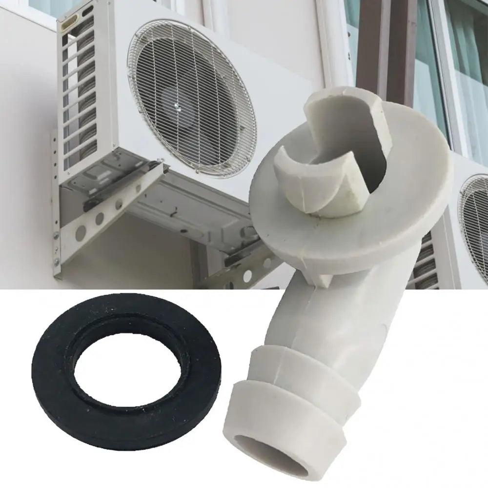 Conector de codo para manguera de desagüe de aire acondicionado de plástico 80% HOT con anillo de goma