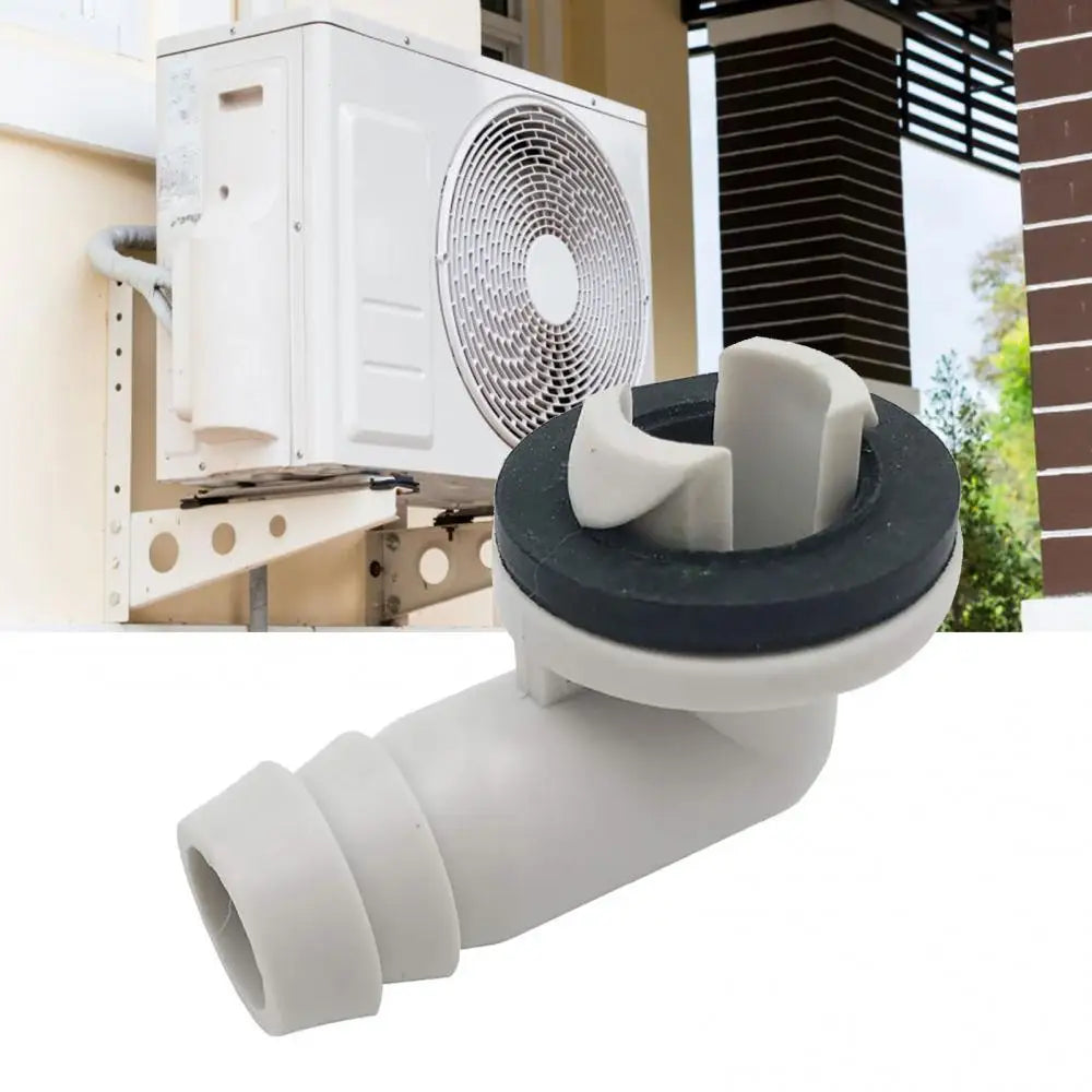 Conector de codo para manguera de desagüe de aire acondicionado de plástico 80% HOT con anillo de goma