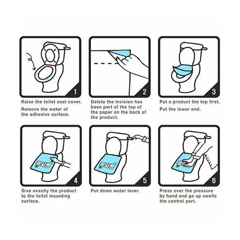 Elevadores de Asiento de Inodoro, Desatascador, Inodoro Obstruido, Película, Pegatina Desechable para Inodoro, Desatascador, Limpieza Fácil de Película Obstruida, Seguro y Limpio