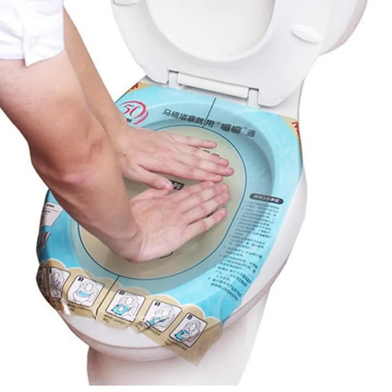 Elevadores de Asiento de Inodoro, Desatascador, Inodoro Obstruido, Película, Pegatina Desechable para Inodoro, Desatascador, Limpieza Fácil de Película Obstruida, Seguro y Limpio