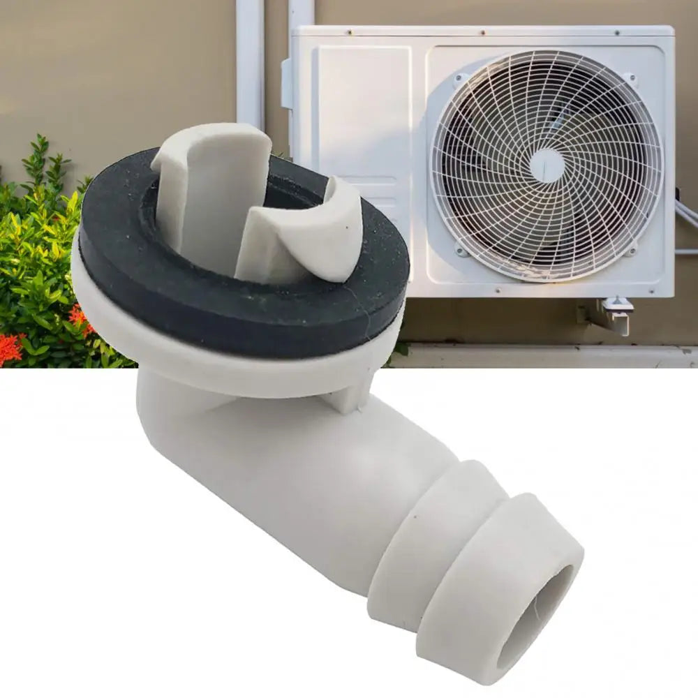 Conector de codo para manguera de desagüe de aire acondicionado de plástico 80% HOT con anillo de goma