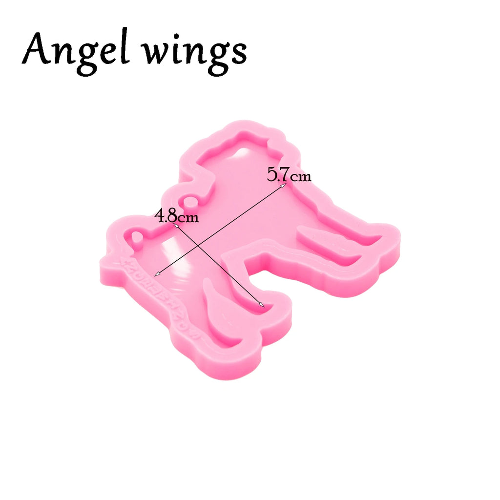 Moldes de Fundición de Resina de Silicona para Perros DY0396 para Llavero - Herramienta de Manualidades de Joyería DIY de Epoxi - Moldes de Joyería de Resina