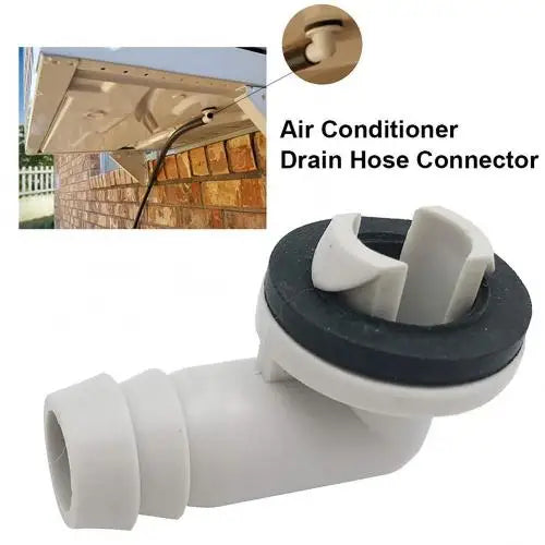 Conector de codo para manguera de desagüe de aire acondicionado de plástico 80% HOT con anillo de goma