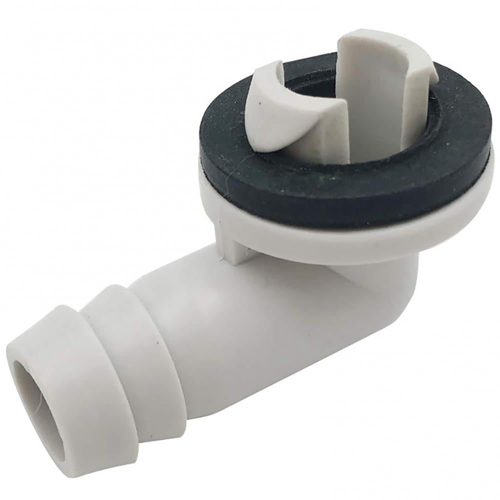 Conector de codo para manguera de desagüe de aire acondicionado de plástico 80% HOT con anillo de goma