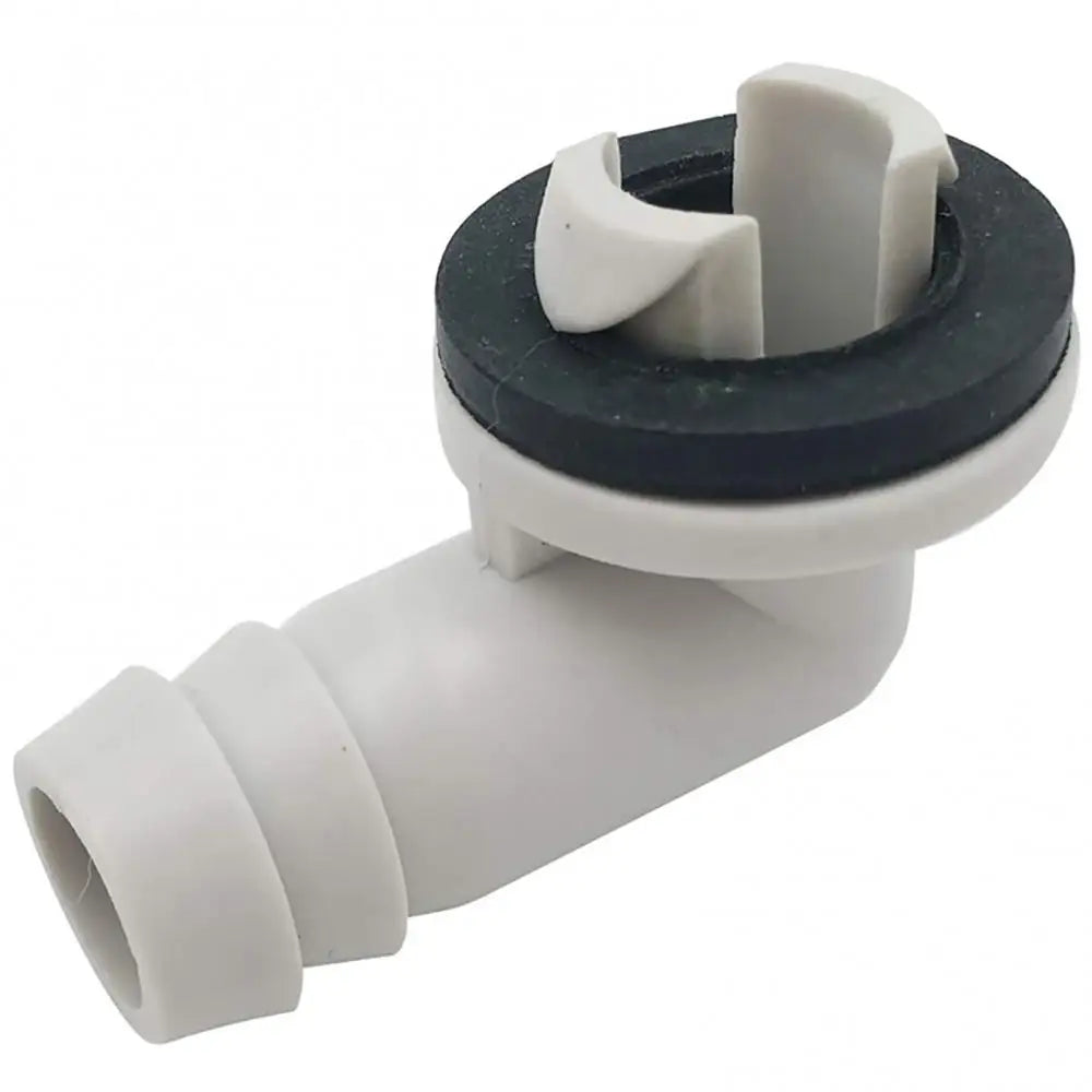 Conector de codo para manguera de desagüe de aire acondicionado de plástico 80% HOT con anillo de goma
