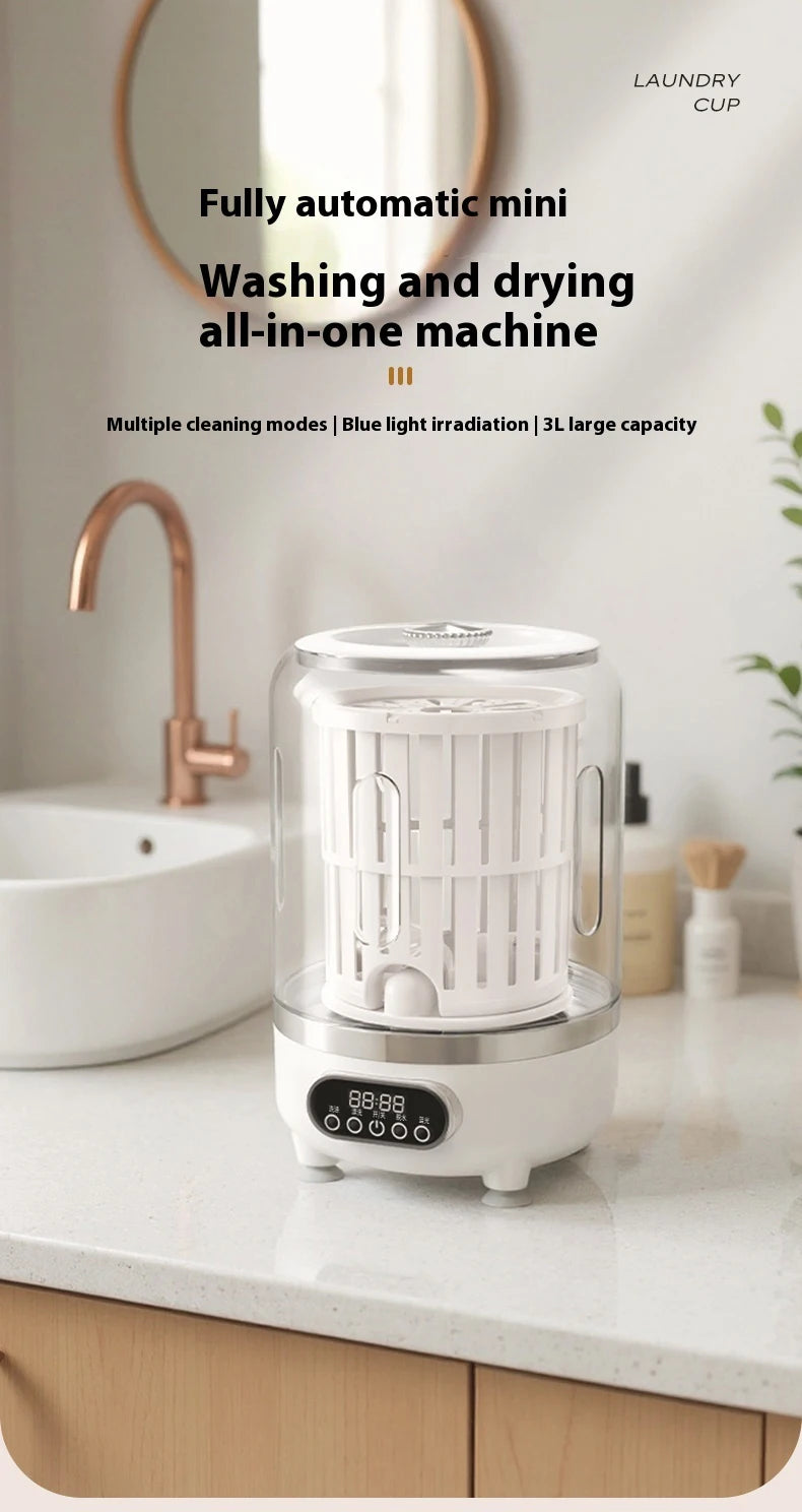 Mini lavadora portátil automática herramienta de limpieza de ropa para dormitorios, viajes, campamentos, hoteles y apartamentos