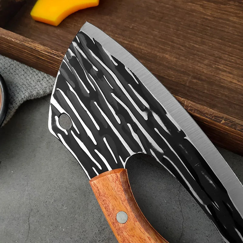 Cuchillo multiusos, cuchillo de carnicero, para picar verduras, pollo y pescado, filetear, cuchillos de cocina con mango de madera, cuchillo deshuesador, herramientas de chef