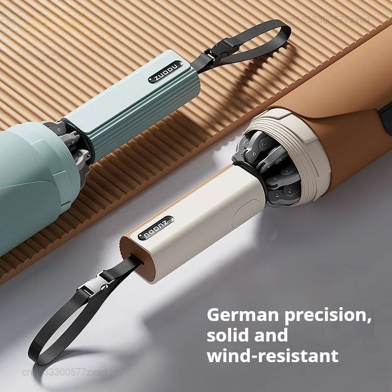 Paraguas ZUODU totalmente automático de plegado inverso, paraguas duradero resistente al viento, impermeable, resistente a los rayos UV, protección solar
