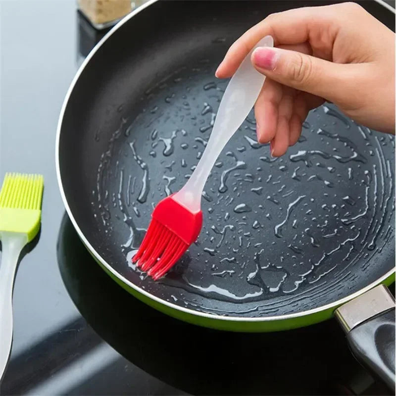 Espátula de silicona para cocinar, pincel de barbacoa, pincel de crema, pincel de aceite resistente al calor para barbacoa, utensilios de cocina, herramientas para hornear pasteles