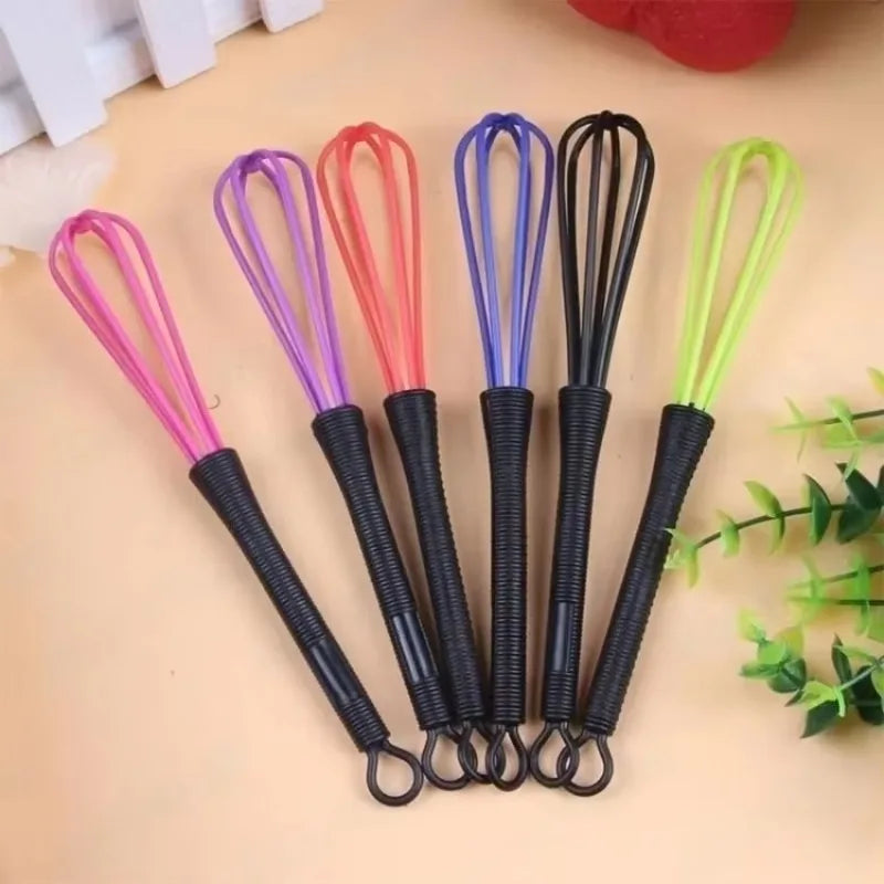 1/5 Pc Batidor de Huevos Manual Portátil para Cocina, Repostería, Mezcla de Plástico, Herramienta para Batir Crema, Salón de Belleza, Mezcla de Tinte para el Cabello, Productos al por Mayor