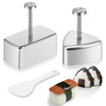 Molde para Onigiri Antiadherente de Acero Inoxidable Triangular y Rectangular Molde para Bolas de Arroz DIY Musubi Sushi Prensa para Almuerzo de Niños Bento