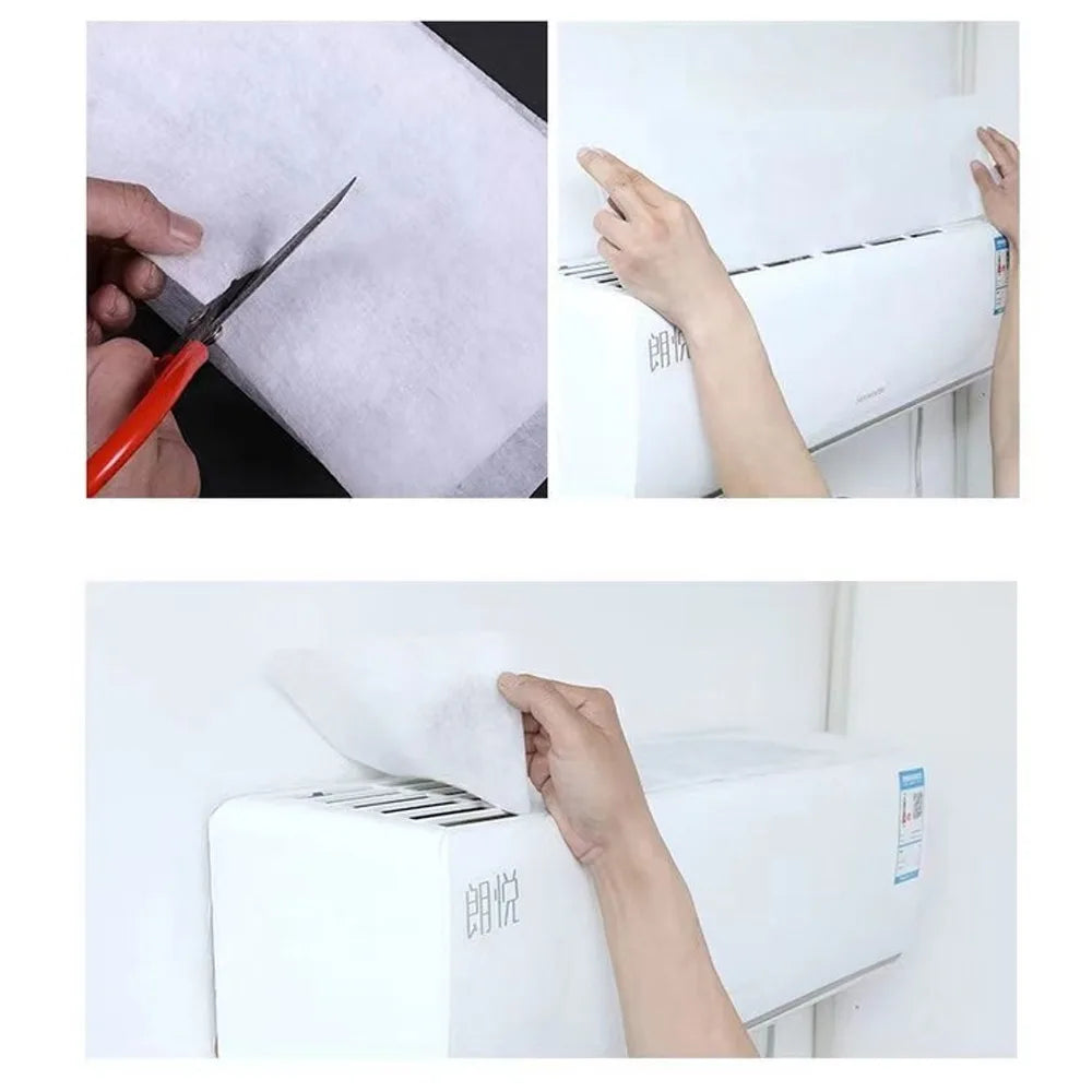 5 PCS/Paquete Filtro de Aire Acondicionado Universal Desechable Almohadilla Rectangular Antipolvo Filtro de Entrada de Aire Acondicionado Sin Limpieza