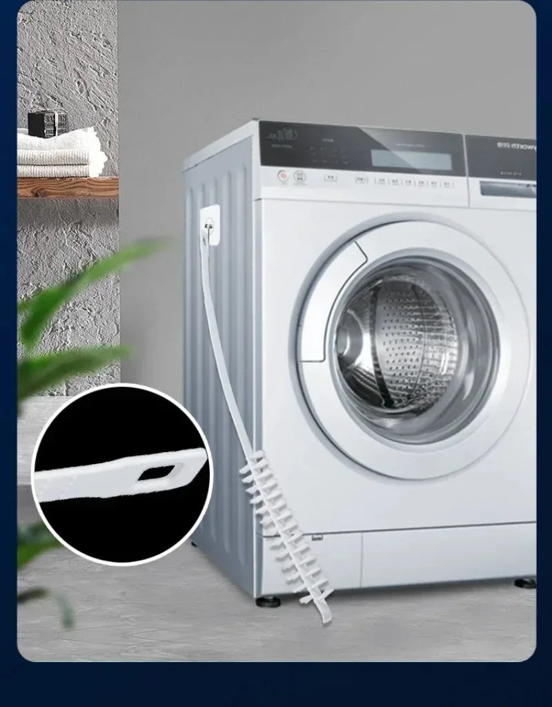 Cepillo de limpieza flexible largo multipropósito, plumero, fregador para lavar máquinas, secadoras, removedor de pelusa, cepillos para limpiar radiadores