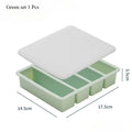 Bandeja de hielo cuadrada de 4 celdas, tira larga, molde de silicona de grado alimenticio, bandeja de hielo rectangular reutilizable para el hogar con tapa o sin tapa