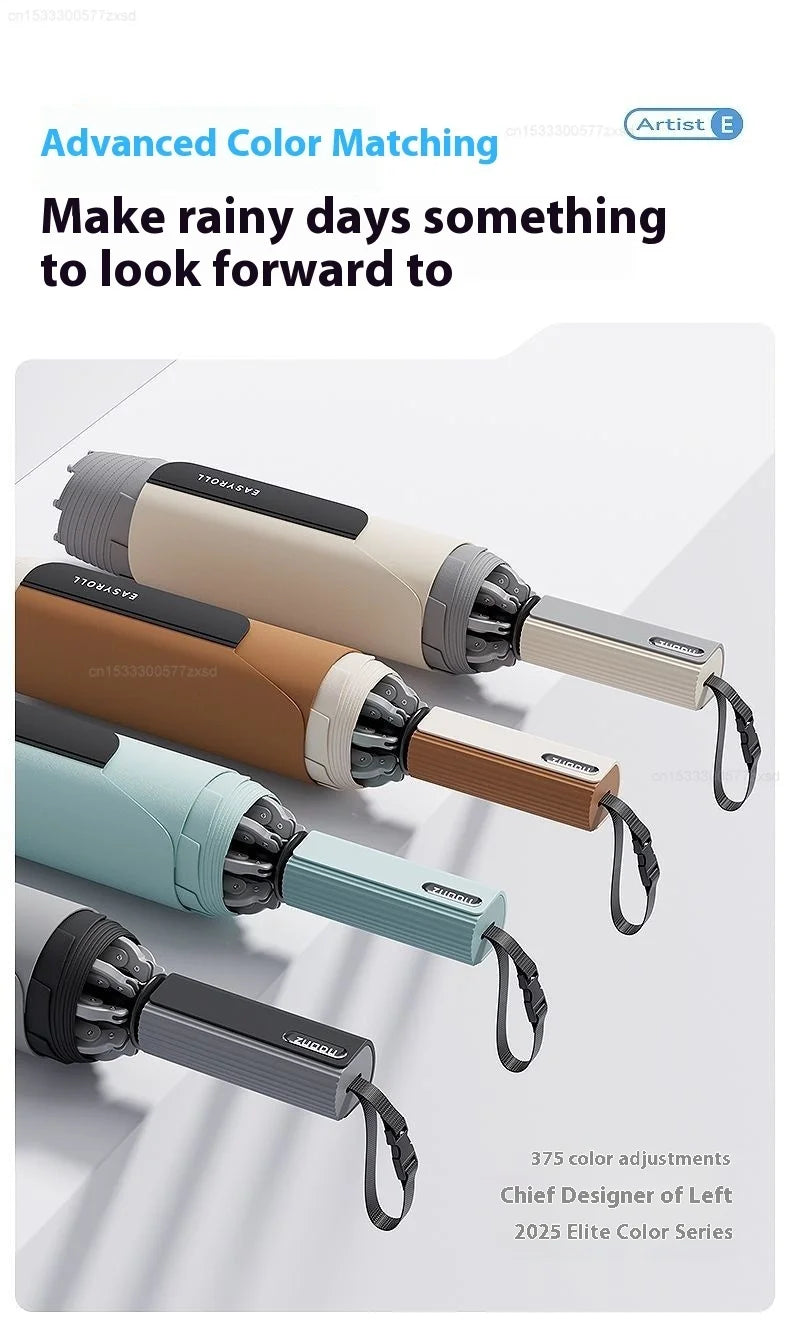 Paraguas ZUODU totalmente automático de plegado inverso, paraguas duradero resistente al viento, impermeable, resistente a los rayos UV, protección solar