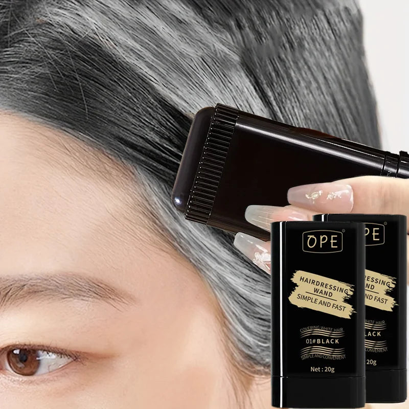Waterproof Gray Hair Concealer Stick Natural Black Quick Touch Up for Men Women 20g