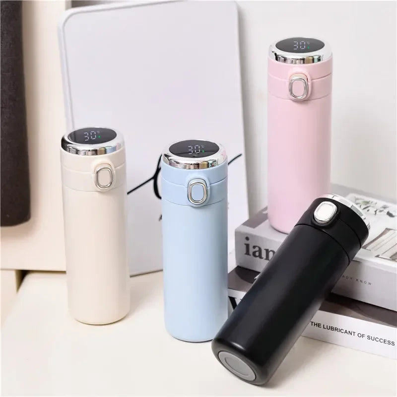 Botella de agua de acero inoxidable Smart Thermos de 400ML con pantalla digital LED de temperatura, tazas térmicas para café, vasos inteligentes con aislamiento
