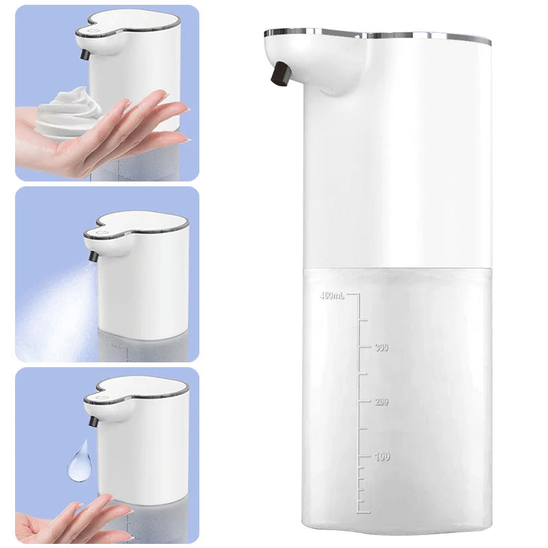 Dispensadores de Jabón Automáticos 400ml 4 Marchas Ajustables Máquina Inteligente de Lavado de Manos para Baño USB Recargable Desinfectante de Manos Sin Contacto