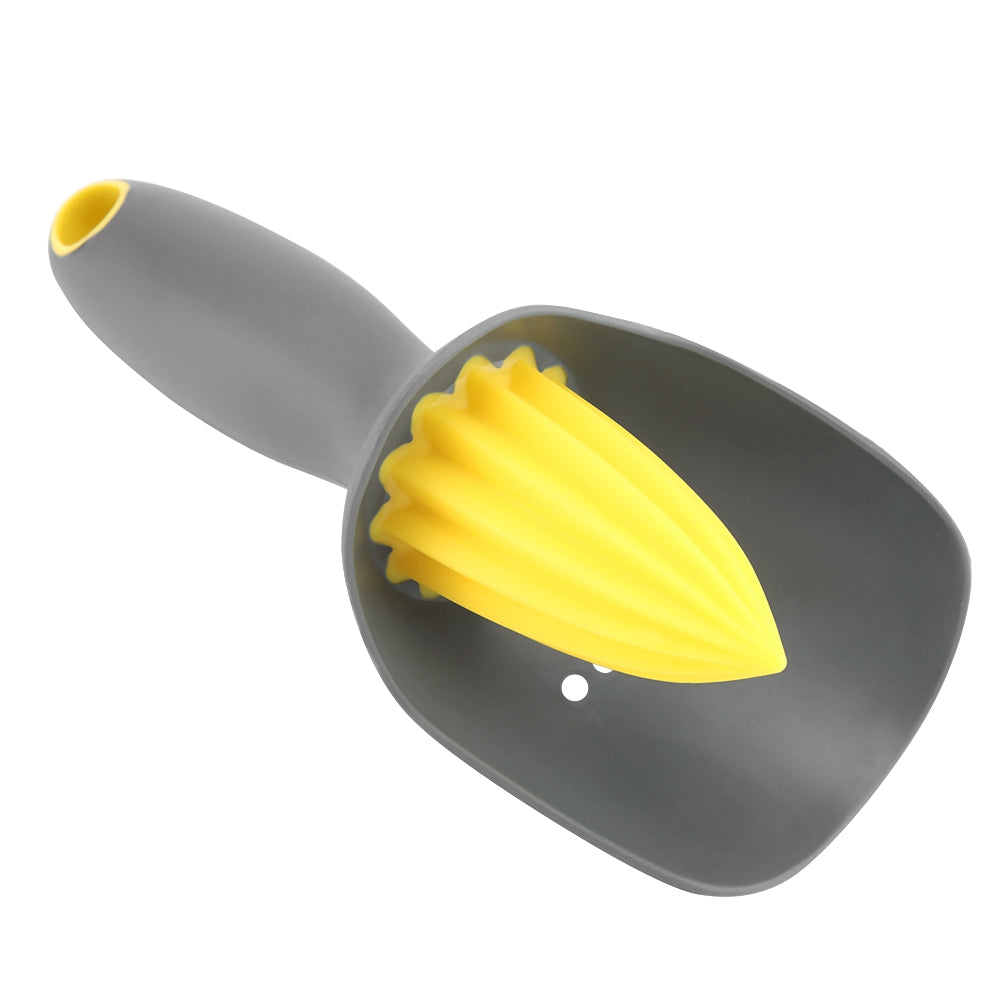 Exprimidor Manual Ergonómico Mini para Limón y Naranja (Negro)