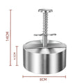 Prensa para Hamburguesas, Acero Inoxidable 304, Antiadherente, Molde Redondo Manual para Bolas de Arroz, Grosor Ajustable, Herramientas de Cocina para Carne de Res y BBQ