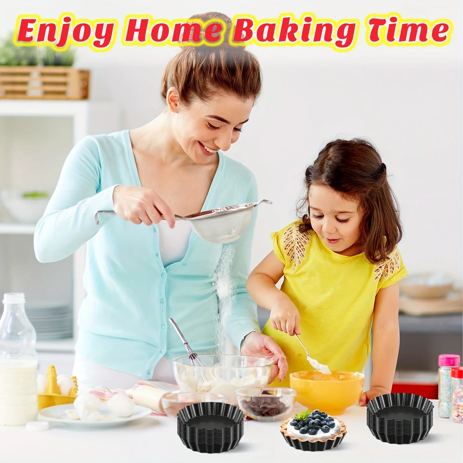Mini Moldes para Tartas con Fondo Desmontable