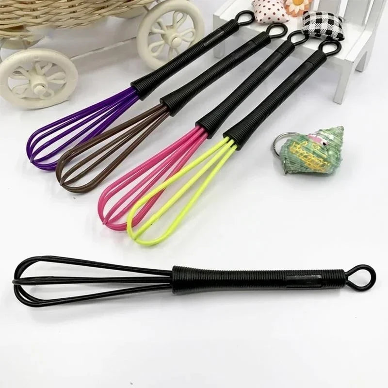1/5 Pc Batidor de Huevos Manual Portátil para Cocina, Repostería, Mezcla de Plástico, Herramienta para Batir Crema, Salón de Belleza, Mezcla de Tinte para el Cabello, Productos al por Mayor