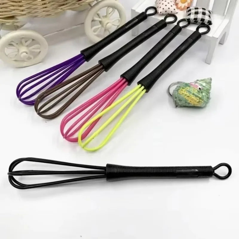 1/5 Pc Batidor de Huevos Manual Portátil para Cocina, Repostería, Mezcla de Plástico, Herramienta para Batir Crema, Salón de Belleza, Mezcla de Tinte para el Cabello, Productos al por Mayor