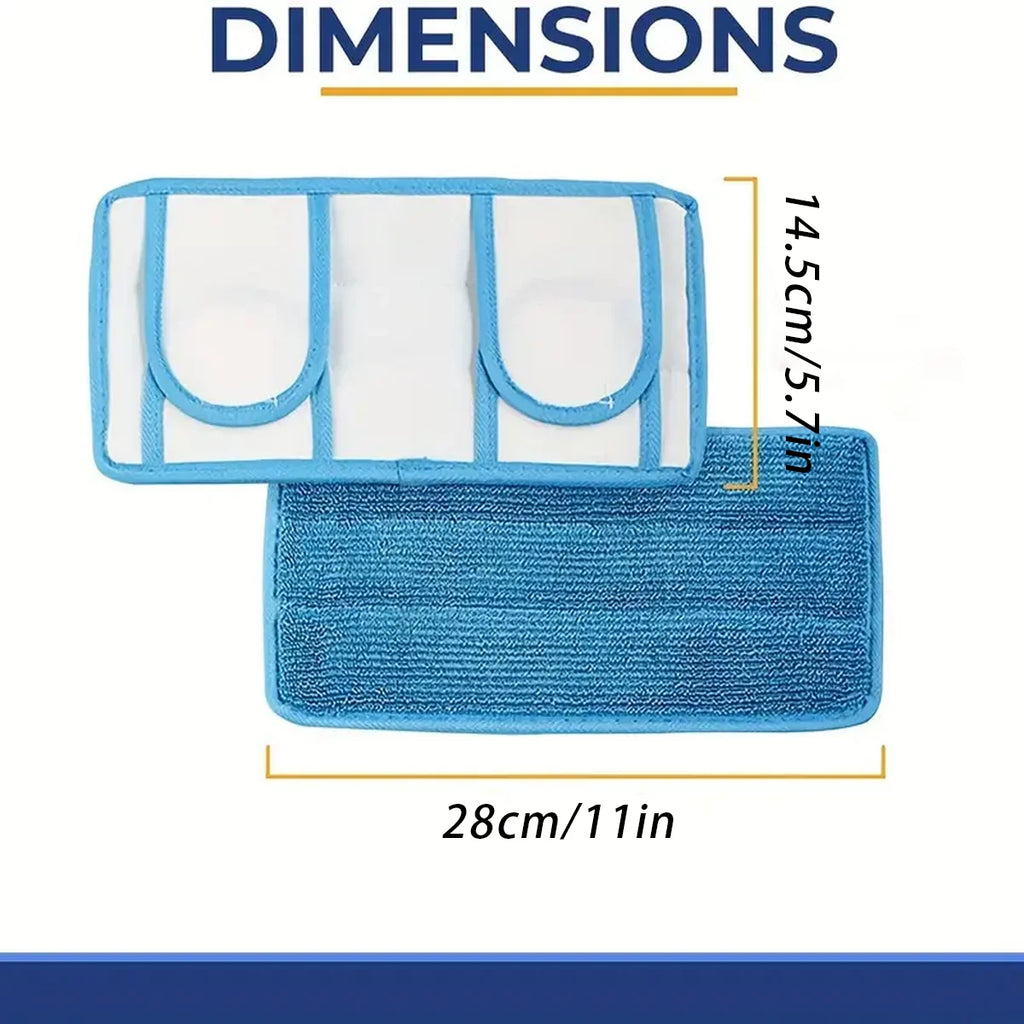 Almohadilla de Trapeador Reutilizable Para Trapeador, Almohadilla de Microfibra de 11*5.7 pulgadas Recargable Lavable Para Limpieza de Zócalos en Pisos Duros, Almohadilla de Limpieza Húmeda/Seca