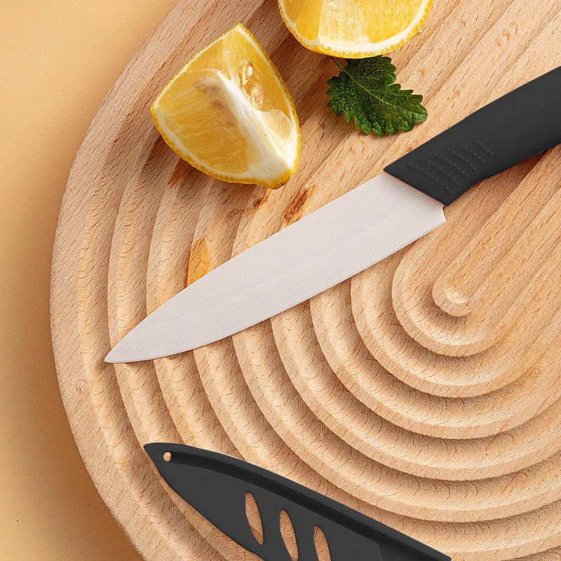 Juego de cuchillos de ceramica con funda