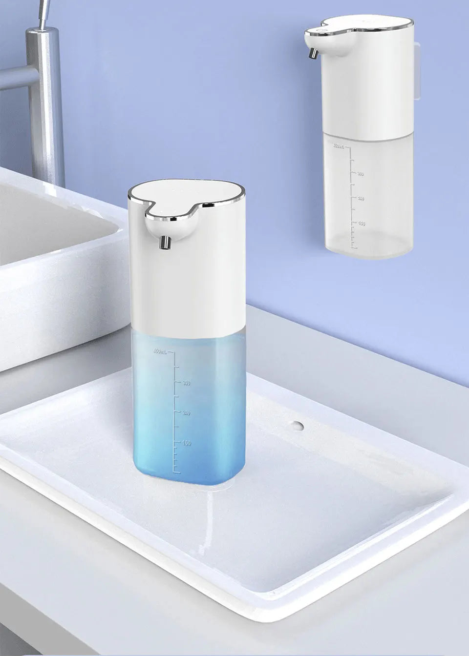 Dispensadores de Jabón Automáticos 400ml 4 Marchas Ajustables Máquina Inteligente de Lavado de Manos para Baño USB Recargable Desinfectante de Manos Sin Contacto