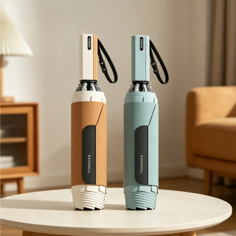 Paraguas ZUODU totalmente automático de plegado inverso, paraguas duradero resistente al viento, impermeable, resistente a los rayos UV, protección solar