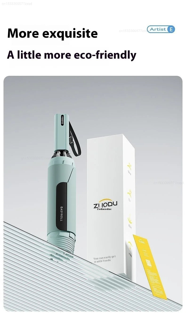 Paraguas ZUODU totalmente automático de plegado inverso, paraguas duradero resistente al viento, impermeable, resistente a los rayos UV, protección solar
