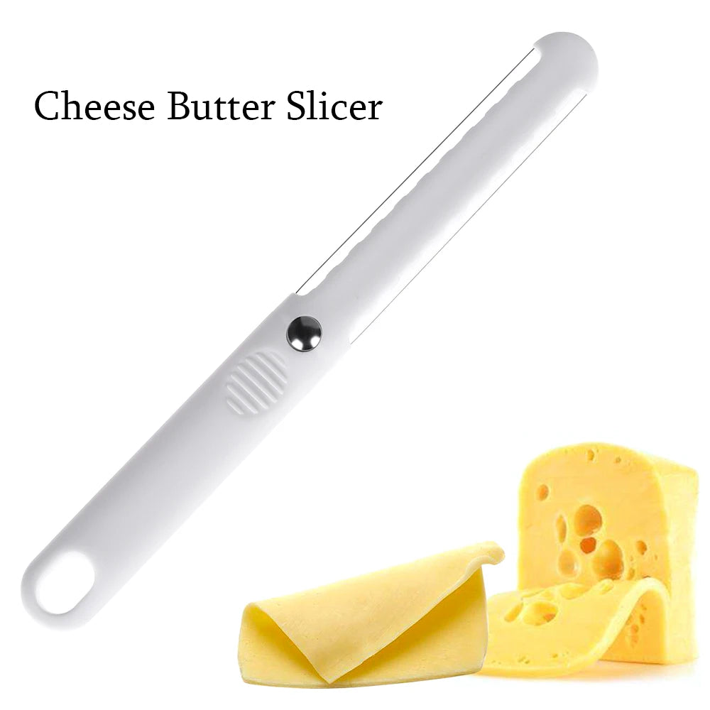 1PC Cortador de Queso, Pelador, Cuchillo de Queso, Herramienta con Hilo, Para Queso Duro y Blando, Mango de Plástico, Herramienta de Cocina y Repostería