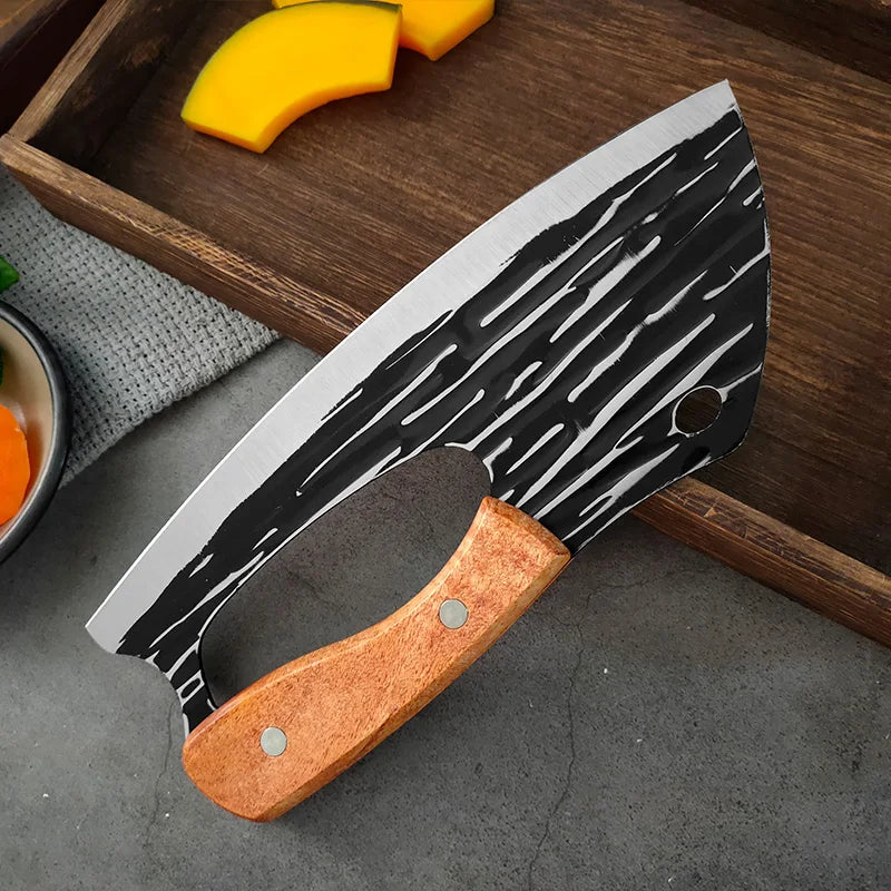 Cuchillo multiusos, cuchillo de carnicero, para picar verduras, pollo y pescado, filetear, cuchillos de cocina con mango de madera, cuchillo deshuesador, herramientas de chef
