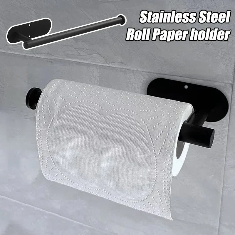 Portarrollos Adhesivo Portarrollos Baño Cocina Sin Taladro Acero Inoxidable