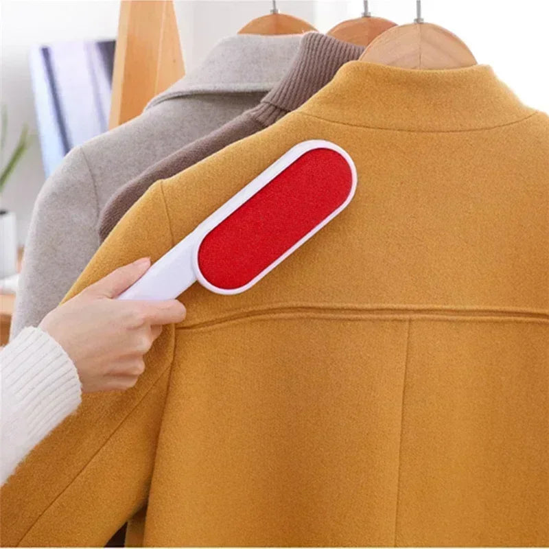 Cepillo Removedor de Pelusa para Ropa con Abrigo de Doble Cara Reutilizable Antiestático para Suéter Polvo Cabello Gatos Perros Herramienta de Limpieza del Hogar