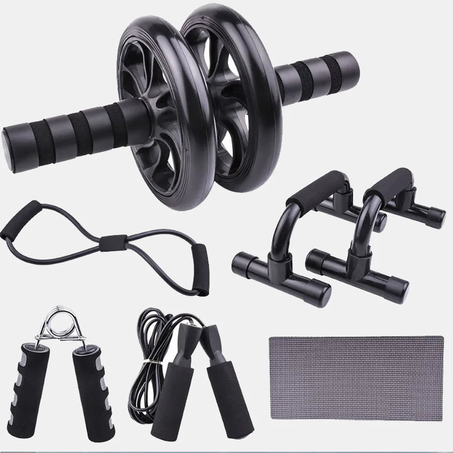 Kit de Entrenamiento Funcional 6 en 1 con Rueda Abdominal