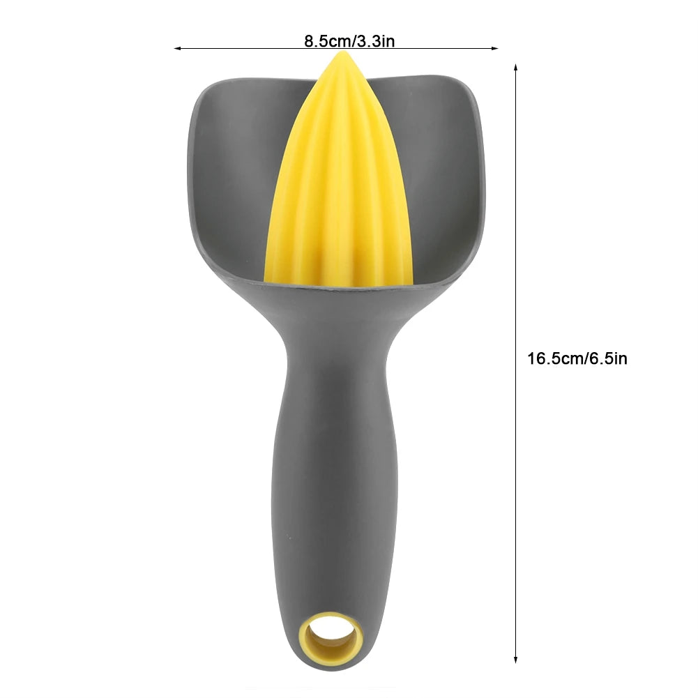 Exprimidor Manual Ergonómico Mini para Limón y Naranja (Negro)