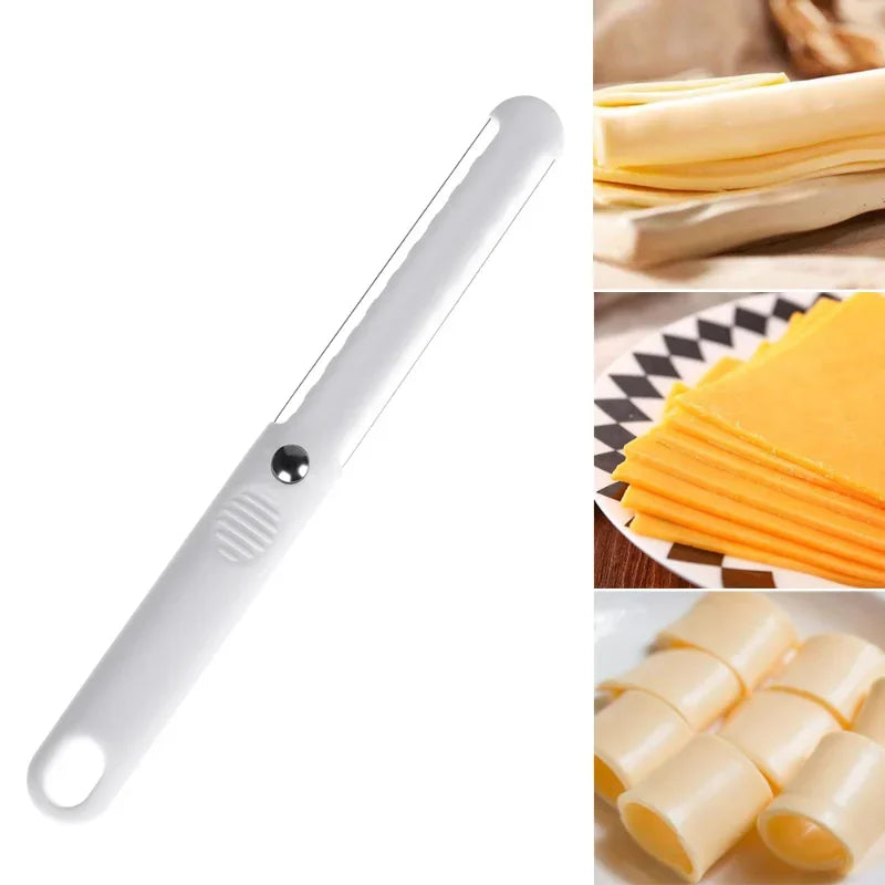 1PC Cortador de Queso, Pelador, Cuchillo de Queso, Herramienta con Hilo, Para Queso Duro y Blando, Mango de Plástico, Herramienta de Cocina y Repostería