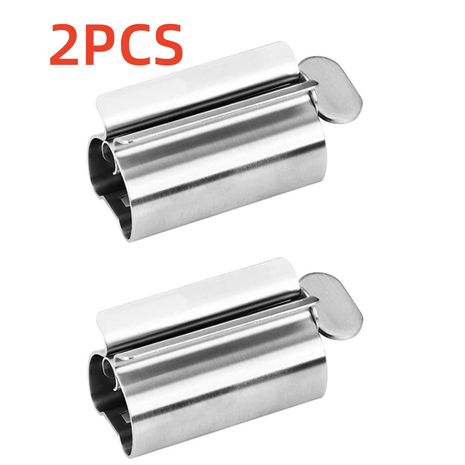 1/2PCS Exprimidor de Pasta de Dientes Rodillo para Tubos Rodillo de Acero Inoxidable Exprimidor Giratorio Dispensador para Cosméticos Accesorios de Baño