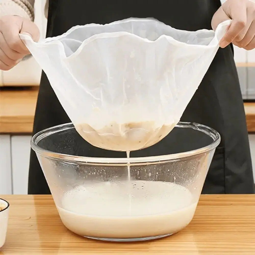 Bolsa de Filtro de Leche de Soya de Gasa para el Hogar Multifuncional Forma de Tazón Filtro de Líquido Oval Herramientas de Cocina Colador de Leche de Soya Herramientas de Cocina