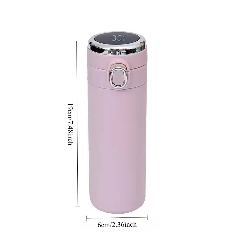 Botella de agua de acero inoxidable Smart Thermos de 400ML con pantalla digital LED de temperatura, tazas térmicas para café, vasos inteligentes con aislamiento