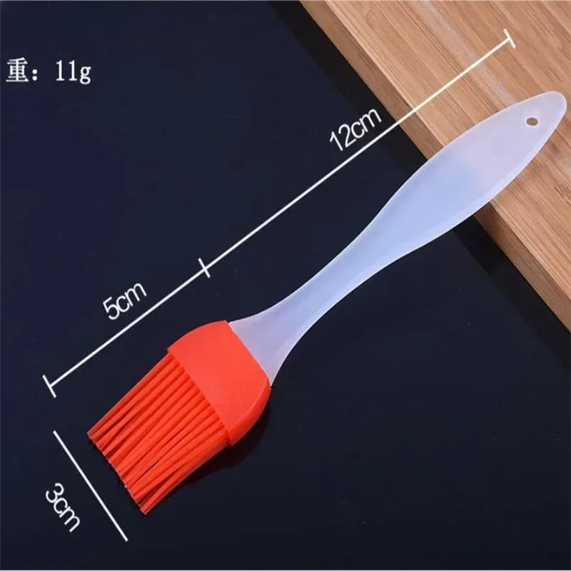Espátula de silicona para cocinar, pincel de barbacoa, pincel de crema, pincel de aceite resistente al calor para barbacoa, utensilios de cocina, herramientas para hornear pasteles