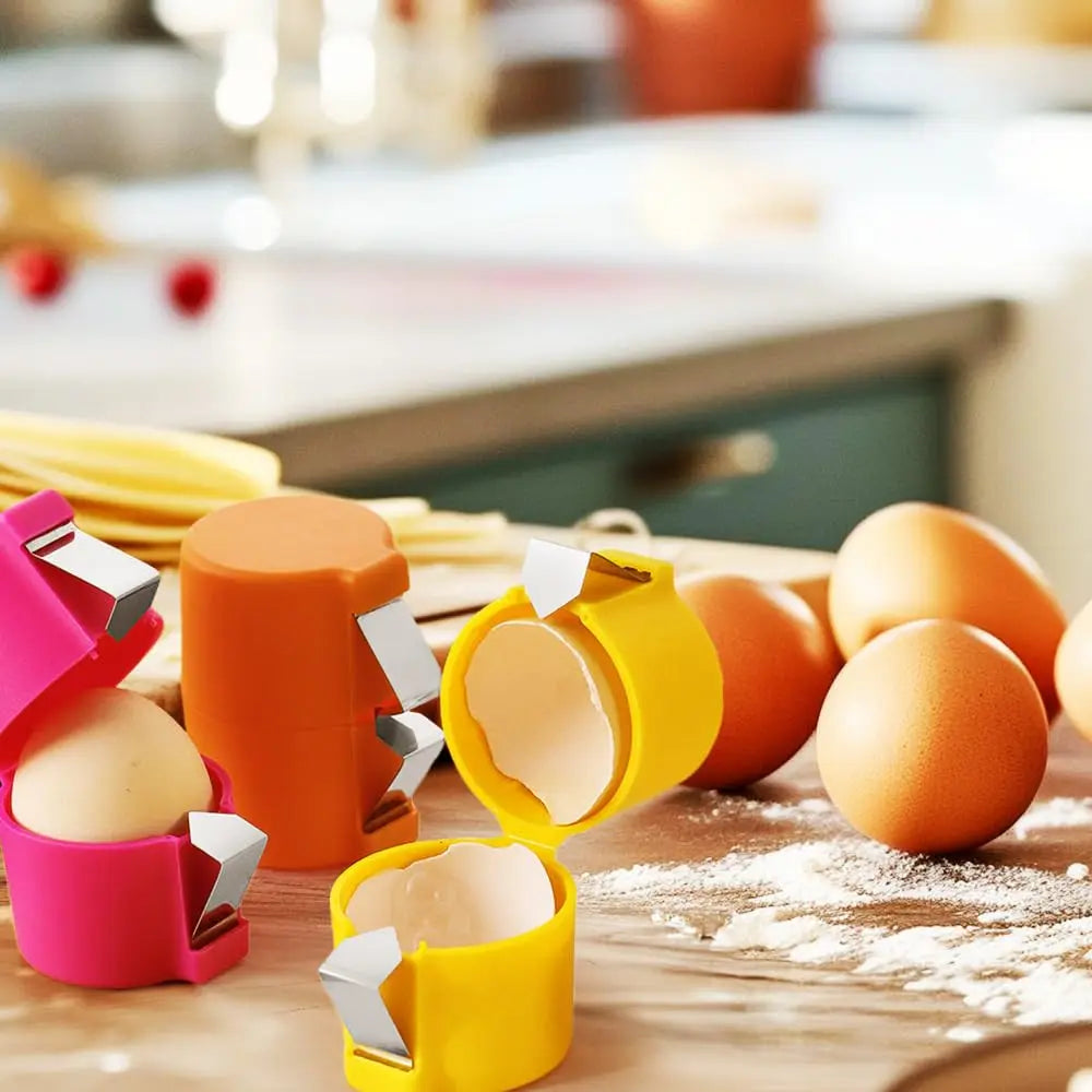 1/2 piezas Abridor de cáscaras de huevo de mano Multifuncional Cortador y separador de huevos crudos Gadget esencial de cocina para cocinar