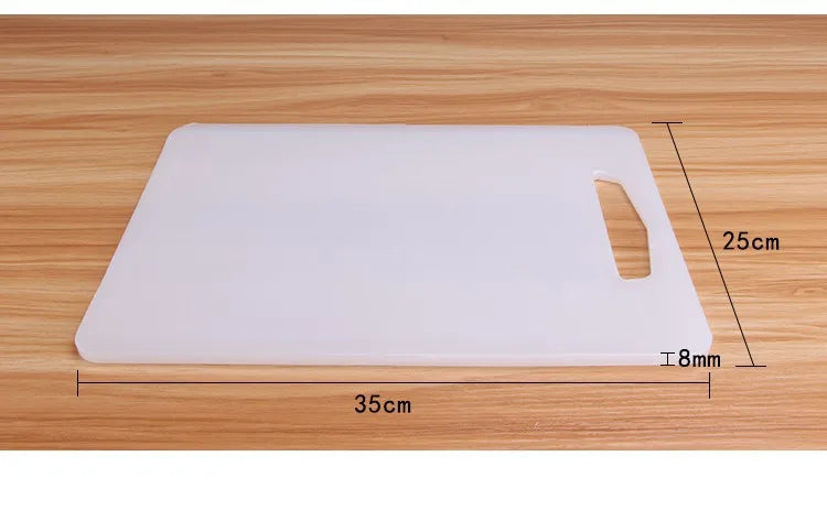 Tabla de cortar de plástico nueva, tabla de picar para frutas y verduras de grado alimenticio PE, engrosada, a prueba de moho, accesorios de cocina, blanca