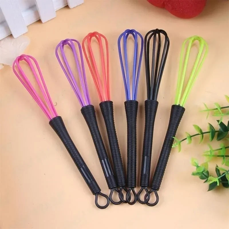1/5 Pc Batidor de Huevos Manual Portátil para Cocina, Repostería, Mezcla de Plástico, Herramienta para Batir Crema, Salón de Belleza, Mezcla de Tinte para el Cabello, Productos al por Mayor