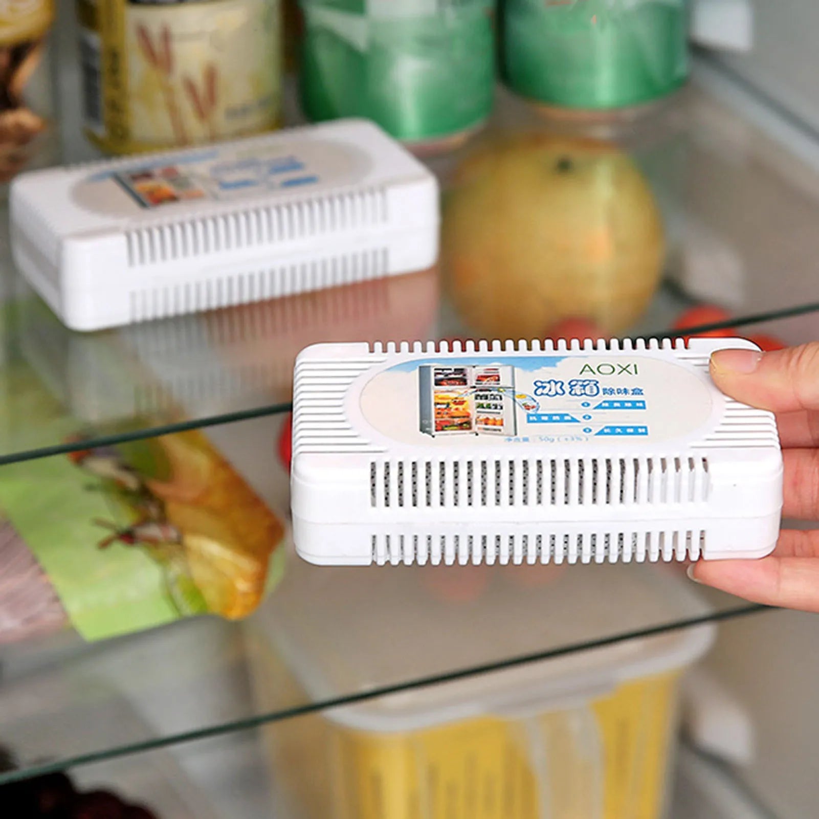 Desodorante para refrigerador Caja de carbón activado para olores para la cocina del hogar Fresco para el refrigerador Purificador de aire duradero Seguro y no tóxico